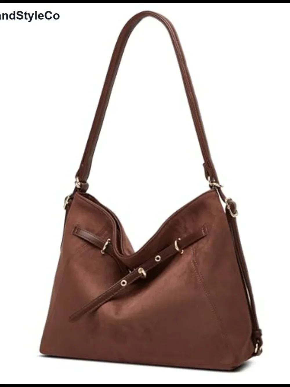 Faux Suede Hobo Bag Crossbody Shoulder Purse Large Satchel Tote Women
